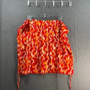 zuda Swim Skort with Ruching TrueRedAbstract Size 30W